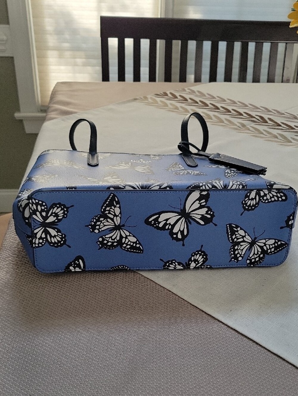 kate spade blue butterfly print tote - Picture 2 of 6